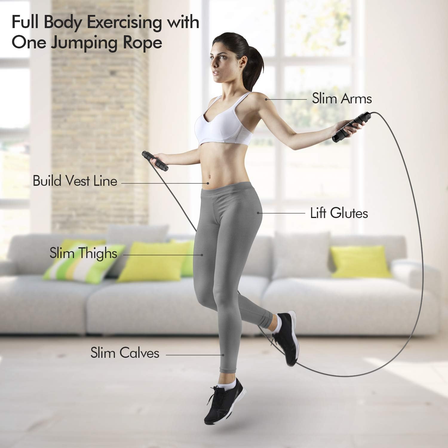 Adjustable Tangle Free Speed Jump Rope for Fitness and Workout
