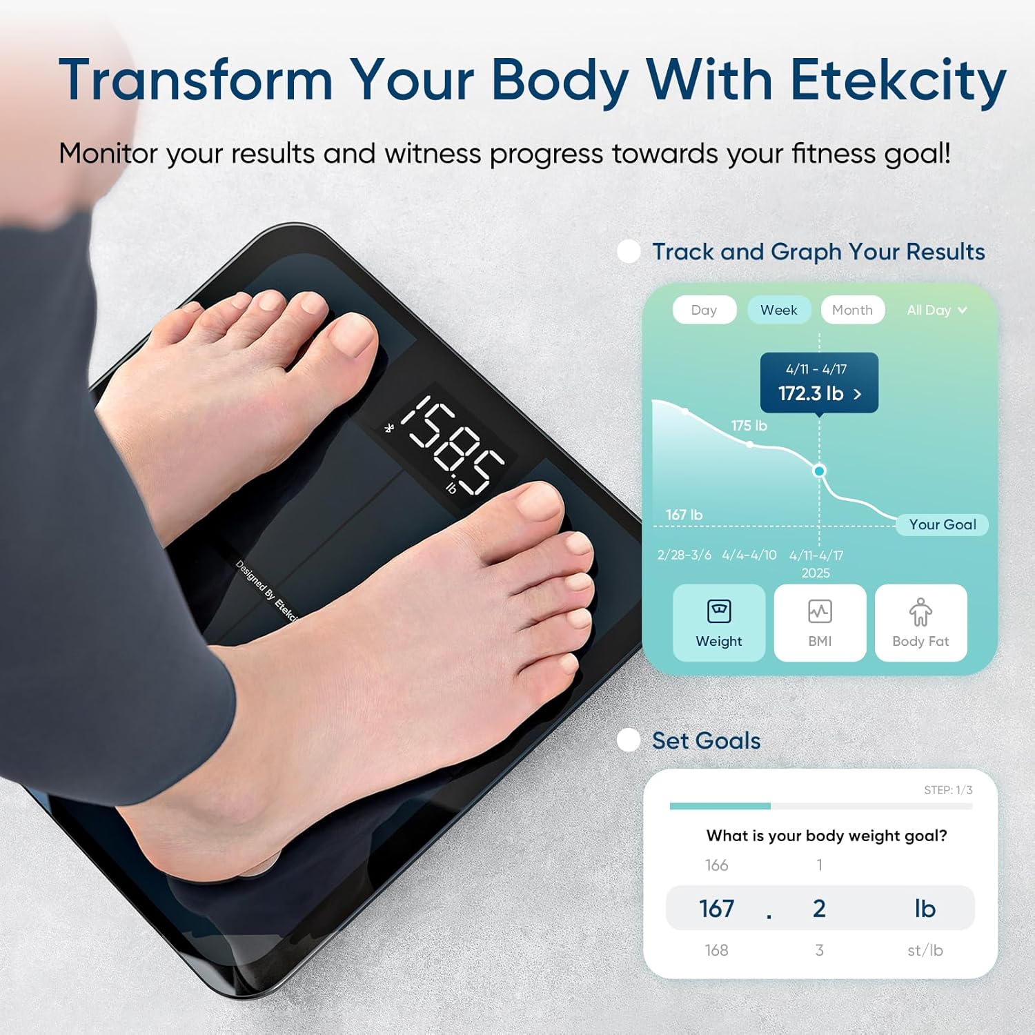 Etekcity Smart Scale: Bluetooth weight scale with BMI and body fat tracking