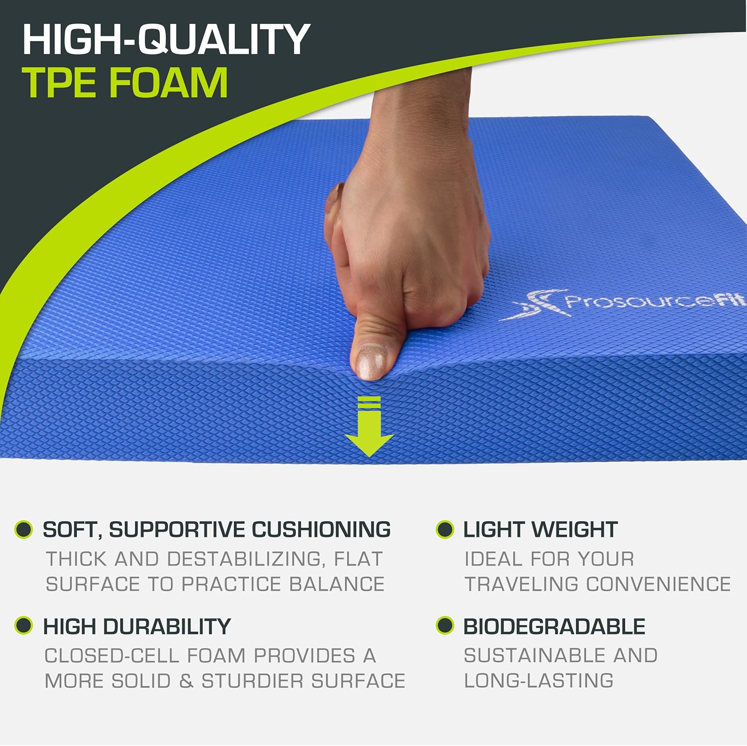 ProsourceFit large cushioned non-slip exercise balance pad