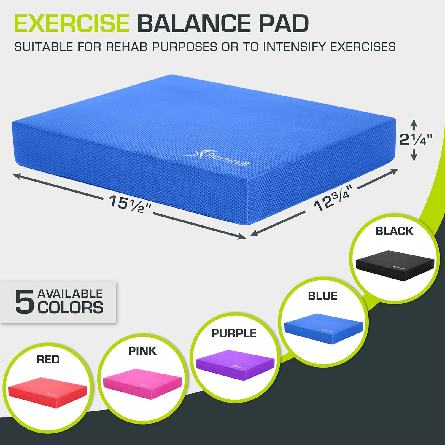 ProsourceFit large cushioned non-slip exercise balance pad